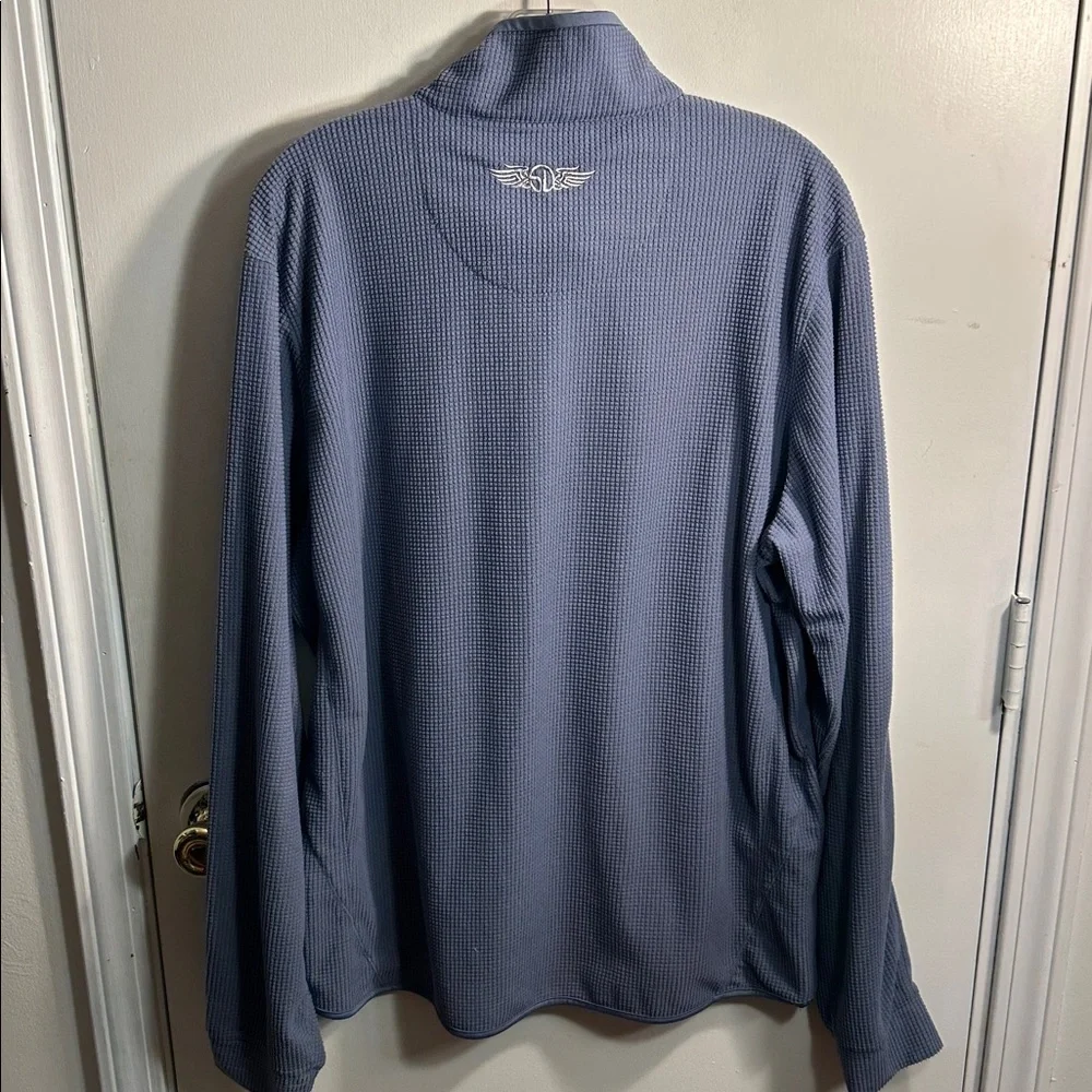 Straight Down Golf Whistling Straights Blue Waffle Quarter Zip Men’s size Large - Picture 6 of 6